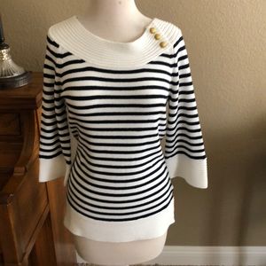 CAbi Sweaters - NWOT Nautical boatneck sweater CAbi Sweaters - NWOT Nautical boatneck sweater